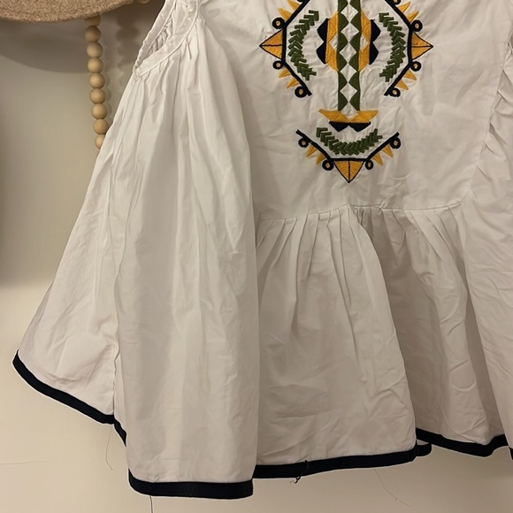 BABYDOLL SLEEVELESS BLOUSE WITH EMBROIDERED DETAIL - SIZE S/M - Picture 3 of 8